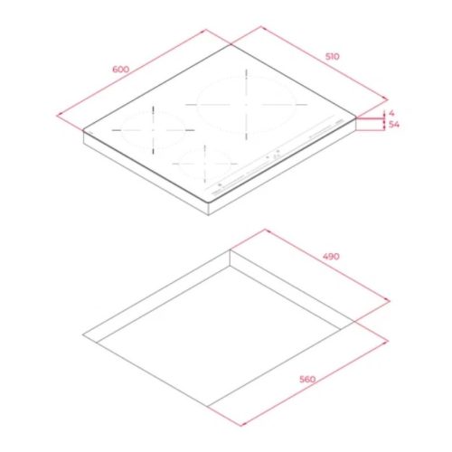 Bếp từ 3 vùng nấu lắp âm Teka IBC 63010 112520006 4 kich thuoc bep tu teka ibc 63010 112520006